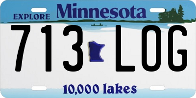 MN license plate 713LOG