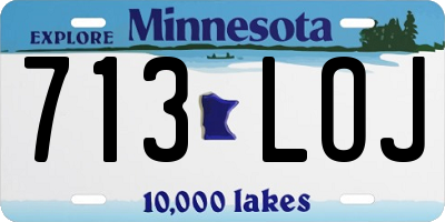 MN license plate 713LOJ
