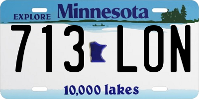 MN license plate 713LON