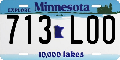 MN license plate 713LOO