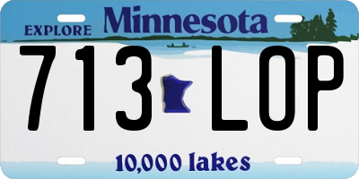 MN license plate 713LOP