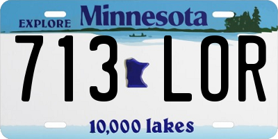 MN license plate 713LOR