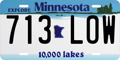 MN license plate 713LOW