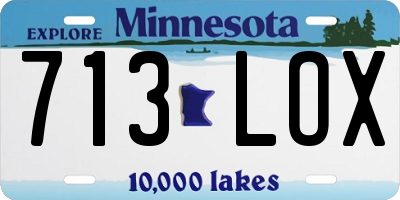 MN license plate 713LOX