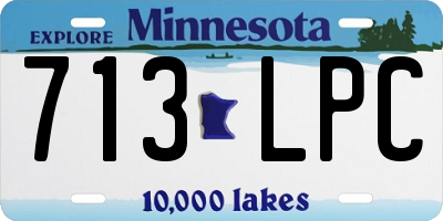 MN license plate 713LPC