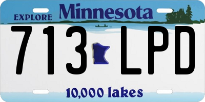 MN license plate 713LPD