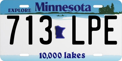MN license plate 713LPE