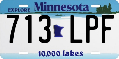 MN license plate 713LPF
