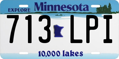 MN license plate 713LPI