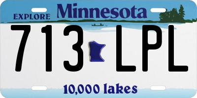 MN license plate 713LPL