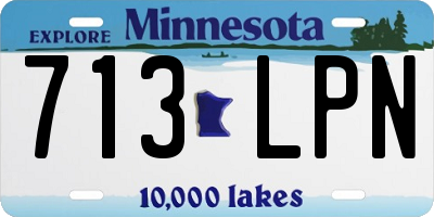 MN license plate 713LPN