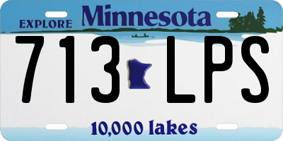 MN license plate 713LPS