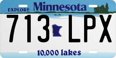 MN license plate 713LPX