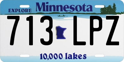 MN license plate 713LPZ