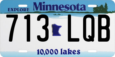 MN license plate 713LQB