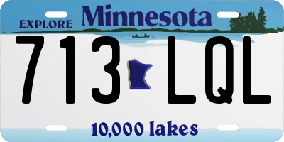 MN license plate 713LQL