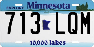 MN license plate 713LQM