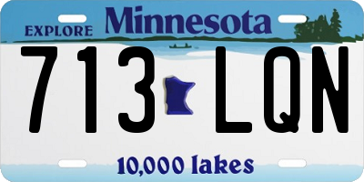 MN license plate 713LQN
