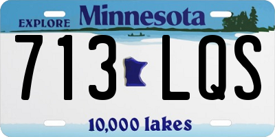 MN license plate 713LQS