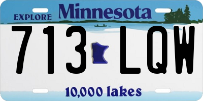 MN license plate 713LQW