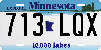 MN license plate 713LQX