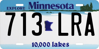 MN license plate 713LRA