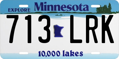 MN license plate 713LRK