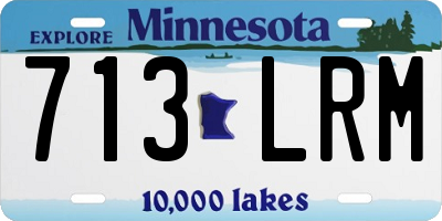 MN license plate 713LRM