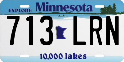 MN license plate 713LRN