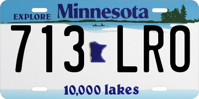 MN license plate 713LRO