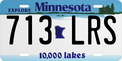 MN license plate 713LRS