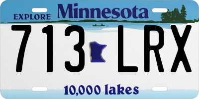 MN license plate 713LRX