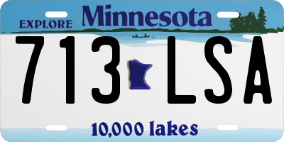 MN license plate 713LSA