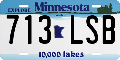 MN license plate 713LSB