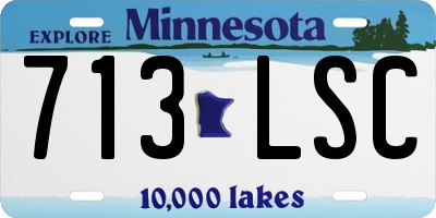 MN license plate 713LSC