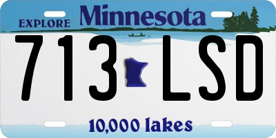 MN license plate 713LSD