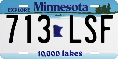MN license plate 713LSF