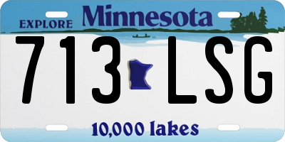 MN license plate 713LSG