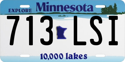 MN license plate 713LSI