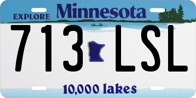 MN license plate 713LSL
