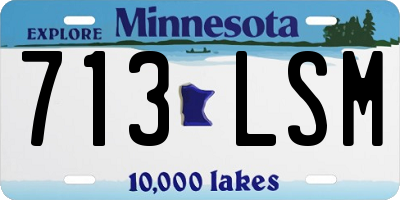 MN license plate 713LSM