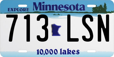 MN license plate 713LSN