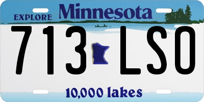 MN license plate 713LSO