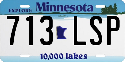 MN license plate 713LSP