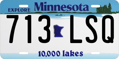 MN license plate 713LSQ
