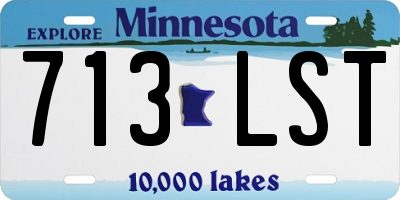 MN license plate 713LST