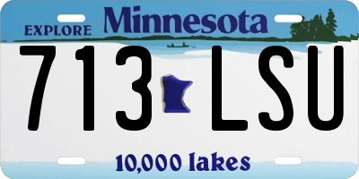 MN license plate 713LSU