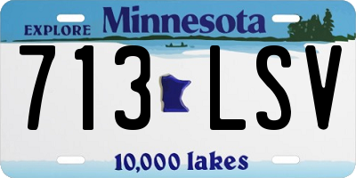 MN license plate 713LSV