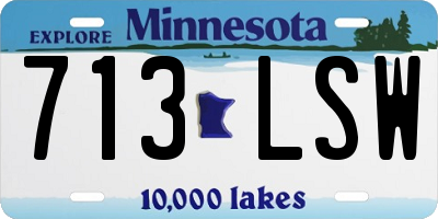 MN license plate 713LSW