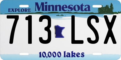 MN license plate 713LSX